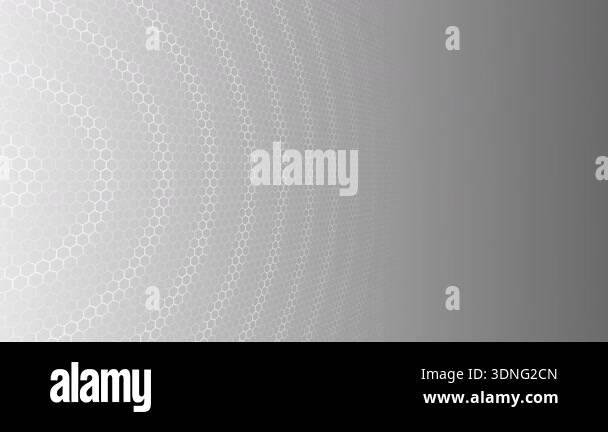 Light gray gradient background features repeating white hexagonal ...