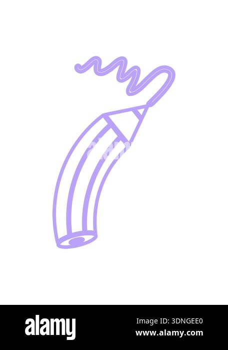 shine light effect animation of vector illustration of a pencil drawing ...