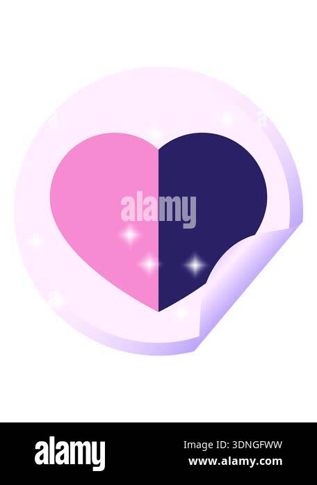 glitter effect animation of heart symbol graphic vector illustration ...