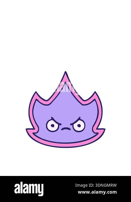 jumping motion animation of cute cartoon of a fire flame Stock Video ...