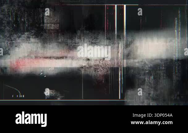 Grunge glitch abstract texture background with concrete surface and red ...