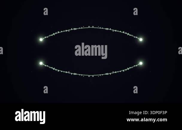 Glowing neon lines forming triangle shapes on black background Stock ...