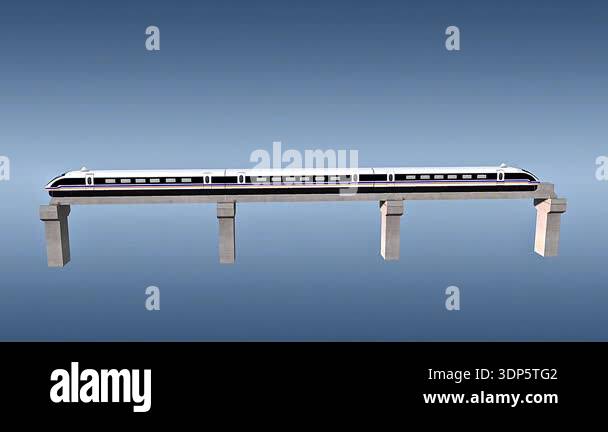 3d animation of different parts of a maglev train showing ...