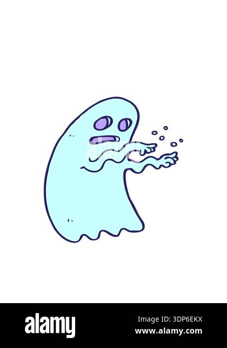 bobbing motion animation of cartoon ghost Stock Video Footage - Alamy