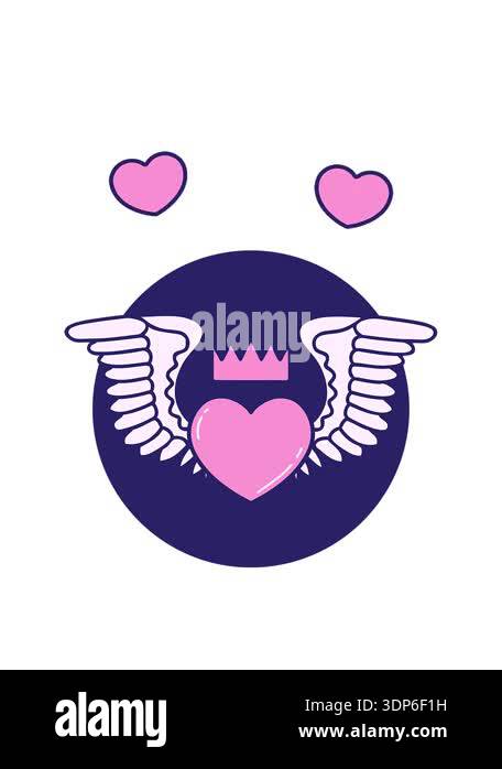spinning-hearts-animation-of-iconic-tattoo-style-image-of-a-heart-with