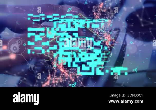 Connection Between Systems Animation A digital animation of a man presenting electronic devices. The devices ...