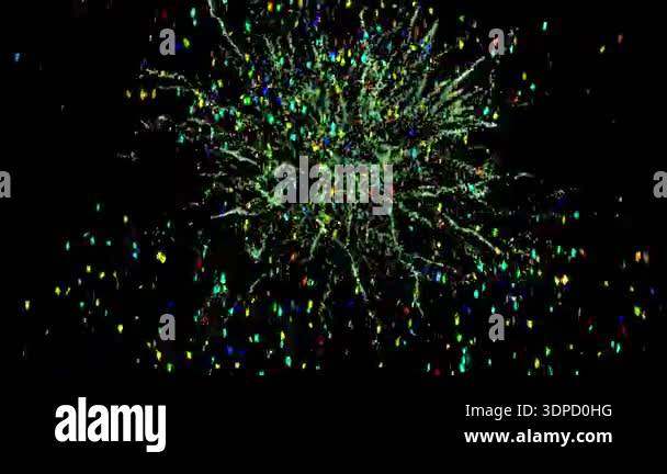 Animation of fireworks exploding and colourful fireworks exploding ...