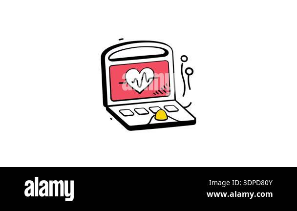 Get this amazing animated icon of defibrillator in trendy design style ...