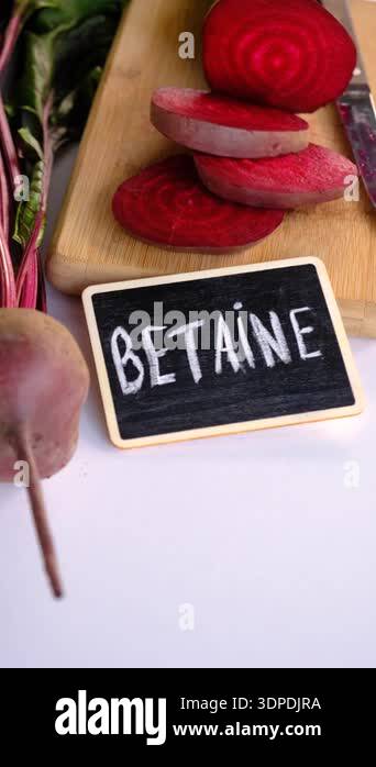 Beets contain betaine on the table. Selective focus. food Stock Video ...