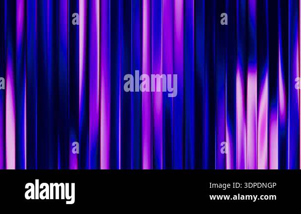 Fractal distortion of violet gradient neon waves in vertical rippled ...