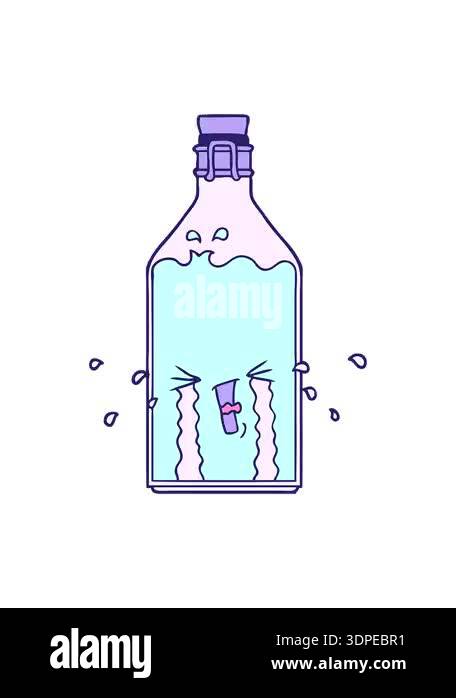 shivering motion animation of cartoon old bottle Stock Video Footage ...