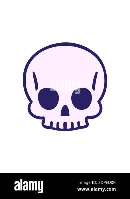 popping motion animation of comic book style cartoon skull Stock Video ...