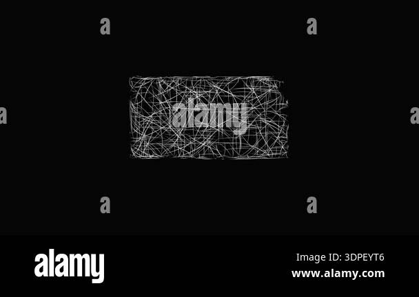 Sketch style minimal Kansas outline map animation - smooth progressive ...