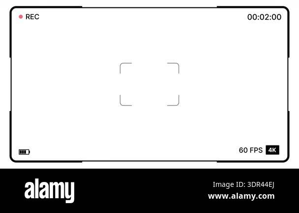 Professional recording display overlay on white background with modern ...