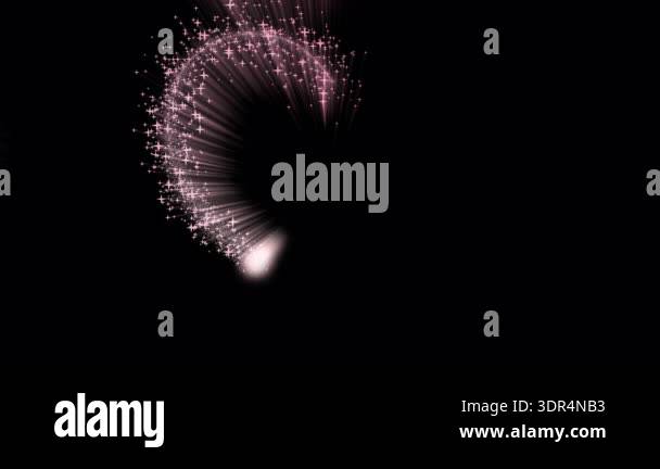 Abstract heart shape drawing animation with pink to red colored stars ...