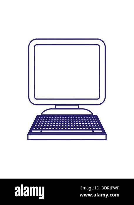 pixelize effect animation of illustration of a computer icon Stock ...