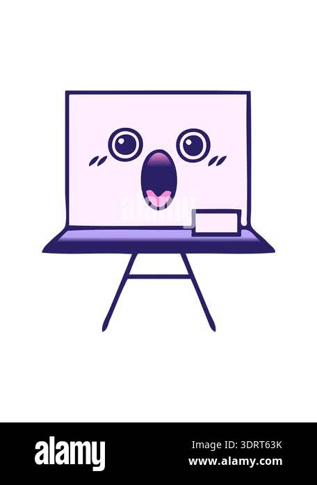 bobbing motion animation of gradient shaded cartoon of a white board ...