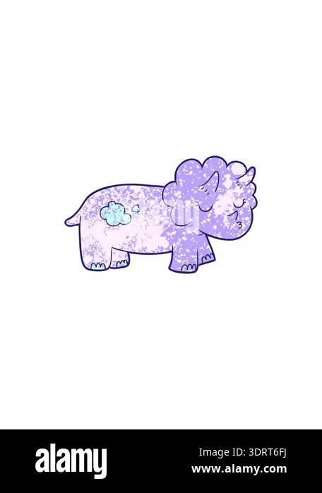 flashy sales animation of cartoon triceratops Stock Video Footage - Alamy