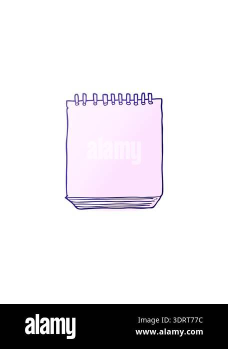 flashy sales animation of freehand drawn cartoon notepad Stock Video ...