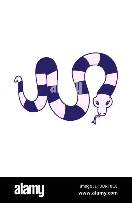 spinning motion animation of hand drawn cartoon snake Stock Video ...