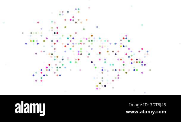 Abstract Flying Dots Build Generative Tajikistan Contour Animation ...