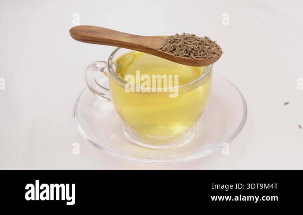 Cumin tea is prepared by heating cumin seeds and water, also called ...