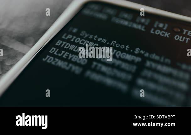 Cybersecurity alert server lockdown authentication Stock Videos ...