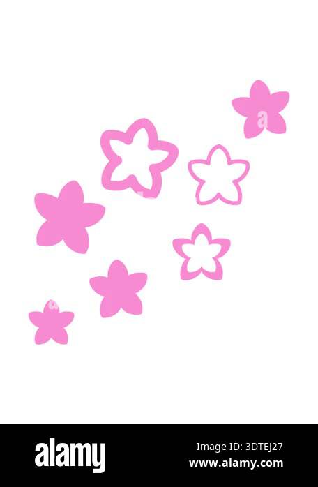 pixelize effect animation of multiple flowers form a japnese floral ...