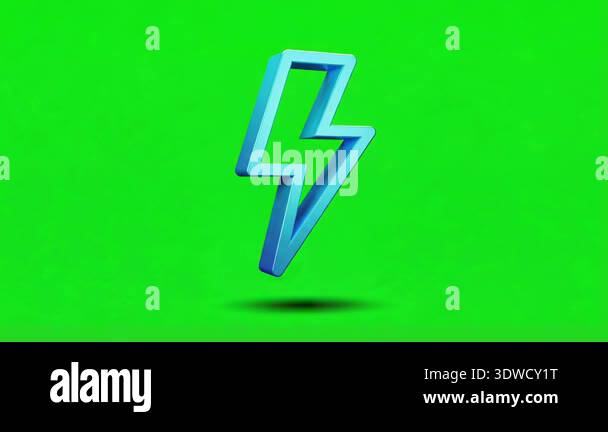 A vibrant blue lightning bolt icon, symbolizing energy, power, and ...