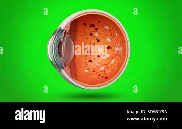 A detailed 3D animation of the human eye, showcasing the internal ...