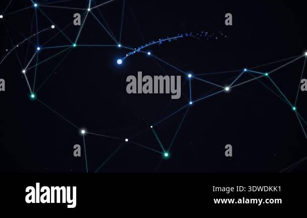 dynamic network visualization video showcasing interconnected nodes and ...