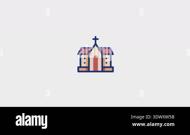 Church Animated Icon Professional animated icon designed for modern ...