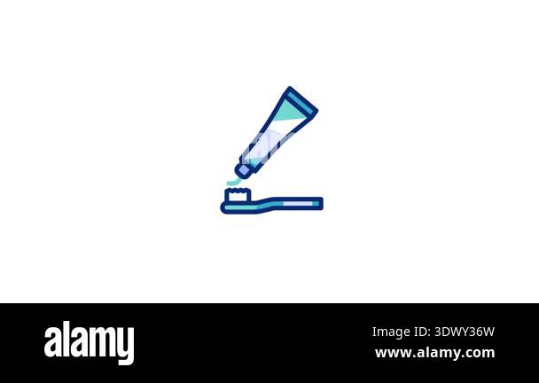 Toothbrush Animated Icon Professional animated icon designed for modern ...