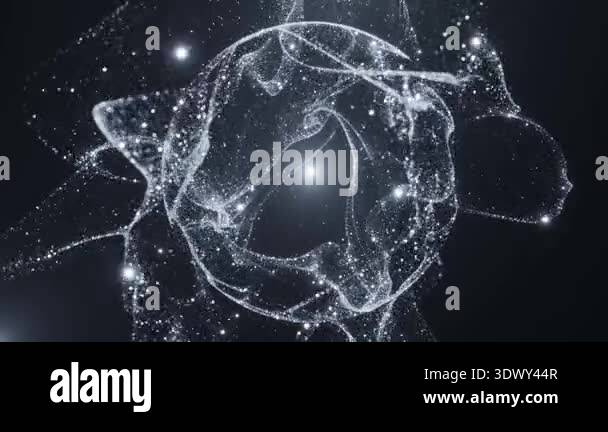 An abstract particle energy field in motion loop animated Stock Video ...