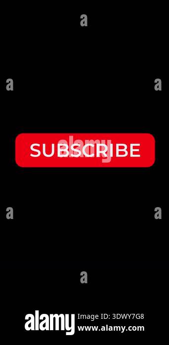 Animated subscribe button clicking on black background Stock Video ...