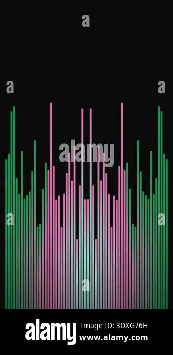 Animated sound wave with pink and green hues Stock Video Footage - Alamy