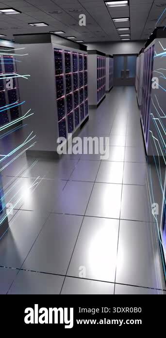High Speed Server Rack High Speed Network Lines and Infrastructure Server Racks - 3d 4k ...