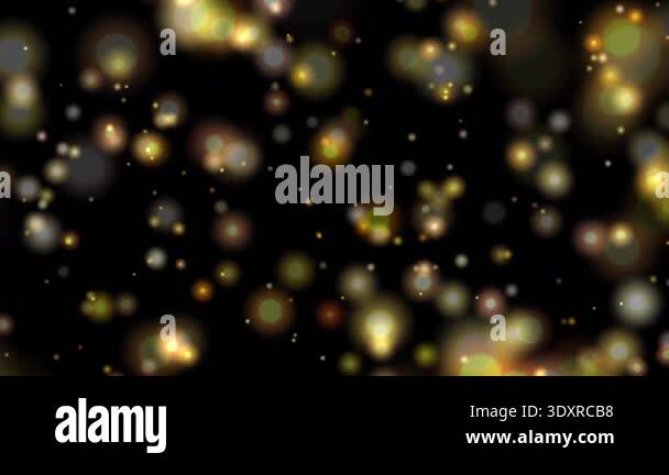Particles For Edit Seamless looping glowing golden bokeh overlay animation with floating ...