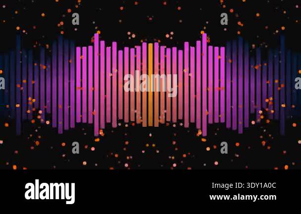 Dynamic audio spectrum visualization with vibrant colors and glowing ...