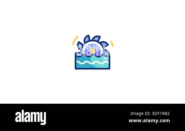 Hydropower Animated Icon Professional animated icon designed for modern ...