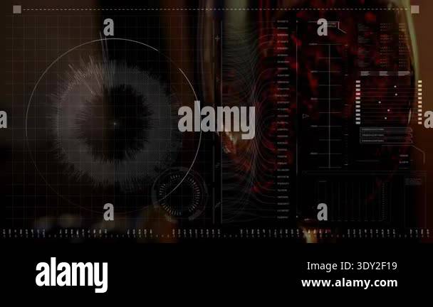 UI overlay appearing triggers grid scanning eye, reticle sweeping and ...