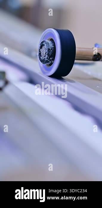 Rotation roller of cellulose. Manufacturing automated technology for ...