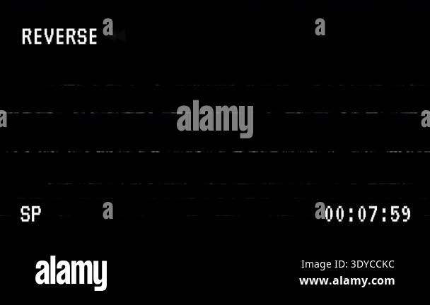 VHS Reverse Tape Display Overlay with Arrows icon symbol on Alpha ...