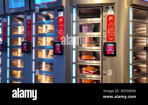 Amsterdam, Netherlands. 16 February 2026 The iconic FEBO snack wall in ...