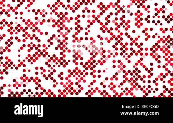 High contrast pattern of red and dark red circles of uniform size ...