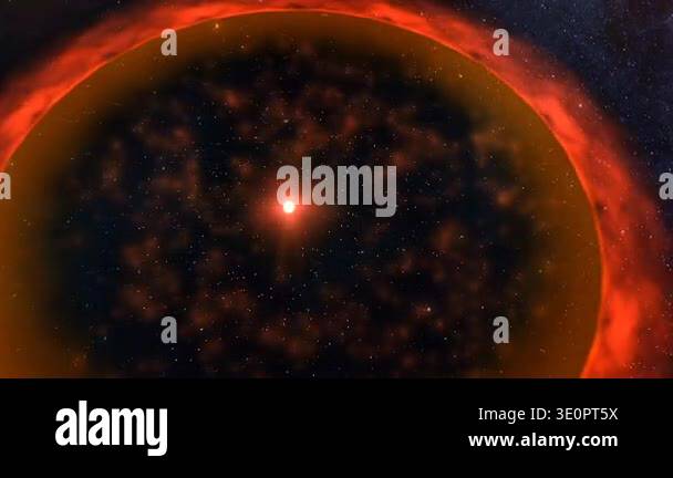 Sun Birth 3d animation of protosun birth during solar system lifecycle showing ...
