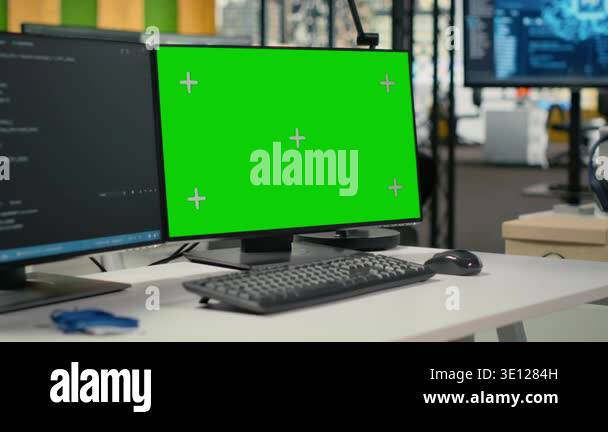 Chroma key PC in Silicon Valley company office used to automate ...