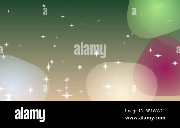 colorful shapes and stars on a gradient background Stock Video Footage ...