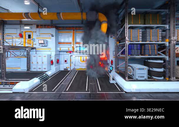 3D rendering of the spacecraft passage Stock Video Footage - Alamy