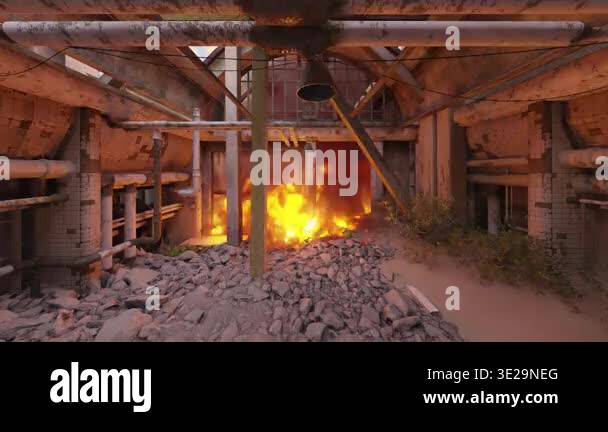 3D rendering of the abandoned facility Stock Video Footage - Alamy